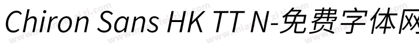 Chiron Sans HK TT N字体转换